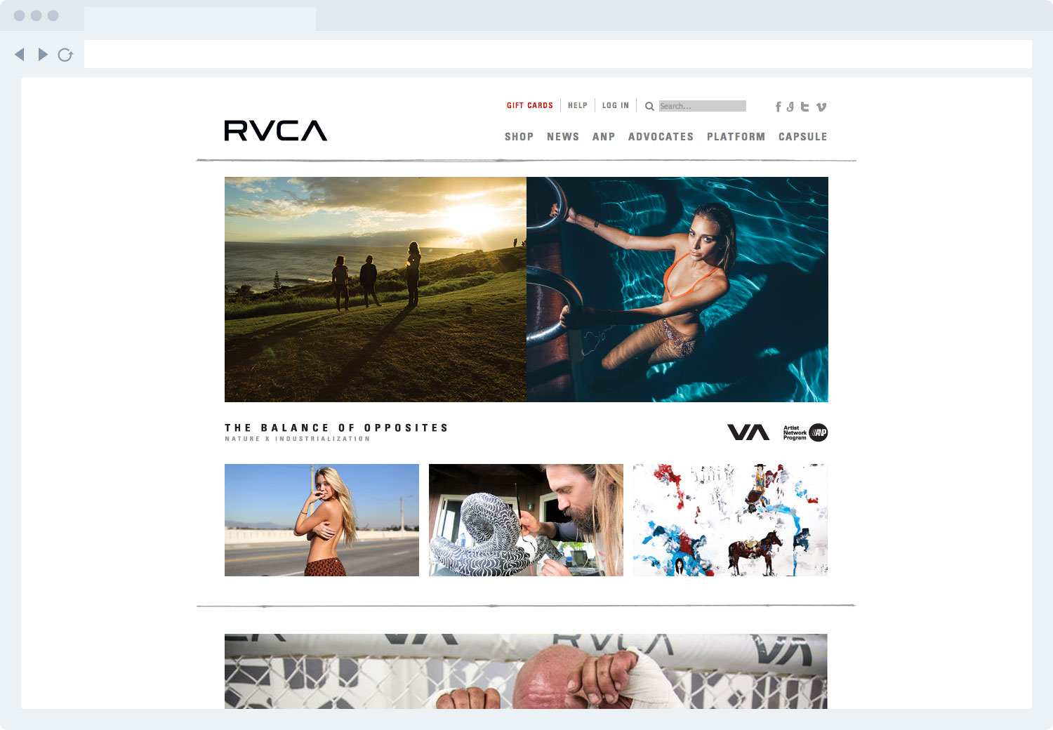 Side Studios, RVCA, Homepage